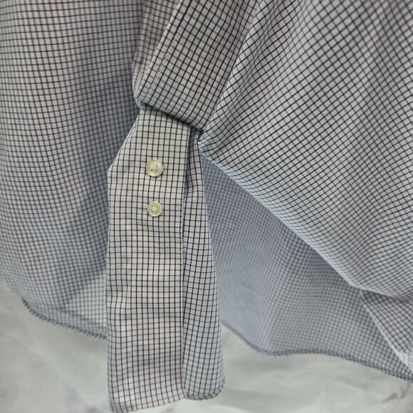 Brooks Brothers Shirt Men XXL 18 1818 Regent Non Iron Original Polo Windowpane - Picture 14 of 16